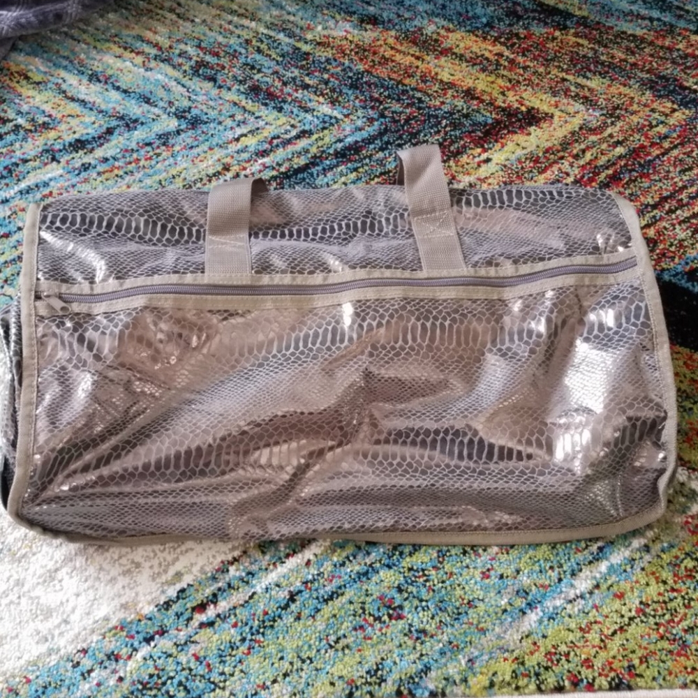 Gold Snakeskin Duffel Bag